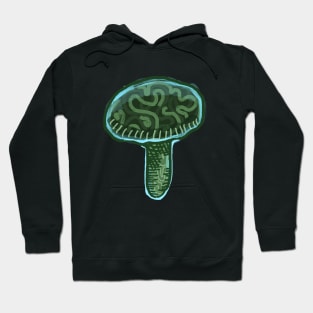 Green Cyan Mushroom Hoodie